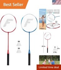 Franklin Sports Badminton Racket Set - Lightweight, High-Grade Birdies Included
