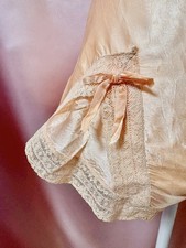 Vintage 1940s 1950s Satin Flare Pants Lace Trim Lingerie Bow USA