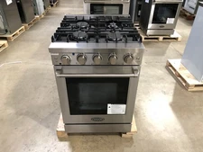24 in. Gas Range, 4 Burners, Stainless Steel (OPEN BOX, COSMETIC IMPERFECTIONS)
