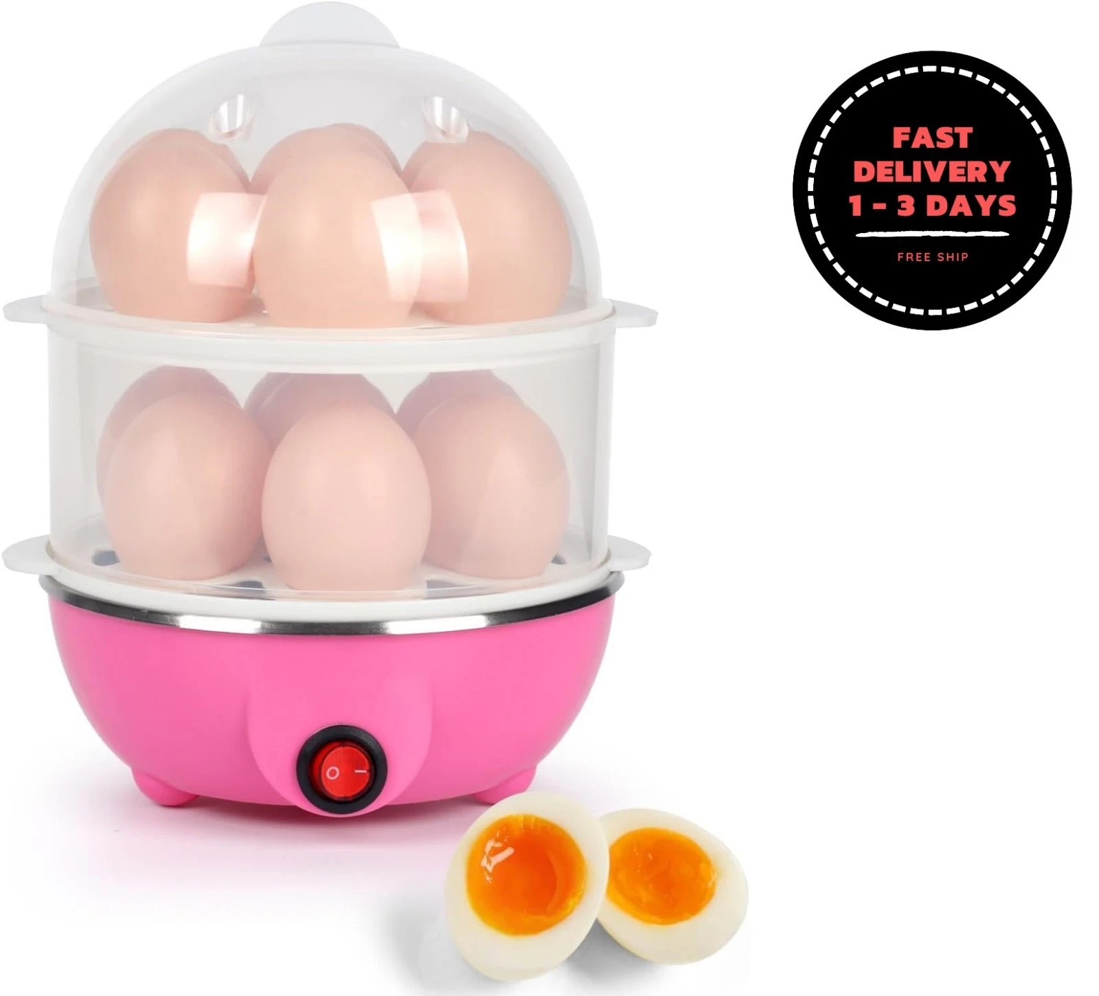 Cocedor de huevos, eléctrico rápido de 350 W, vaporizador de huevos, hervidor