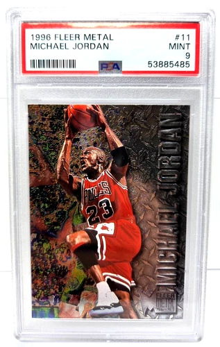 1996 Fleer Metal Metallized MICHAEL JORDAN  Basketball Card PSA 9 MINT