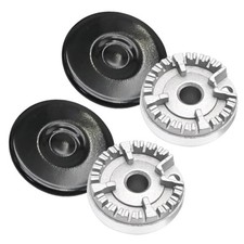 Lot de 4 2 Couvercles Couronne Brûleur 17 Pouces Compatible avec Pour Poêles S