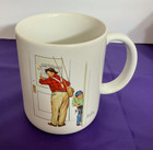 NORMAN ROCKWELL Vintage "Closed for Business" 1987 Coffee Mug Fishing — photo 1
