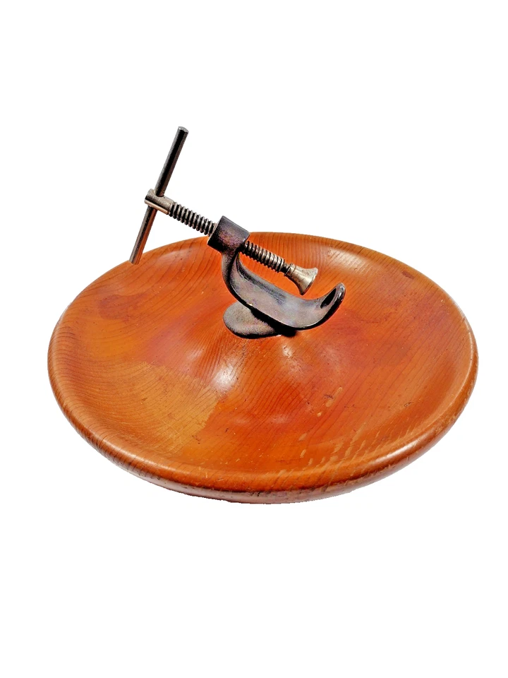 Vintage Cast Iron Nut Cracker w/ 10.5" Wood Bowl.  Year Round Nutcracking Fun - Image 4 of 4