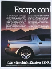 1986 Mitsubishi Starion ESI-R Original Print Ad