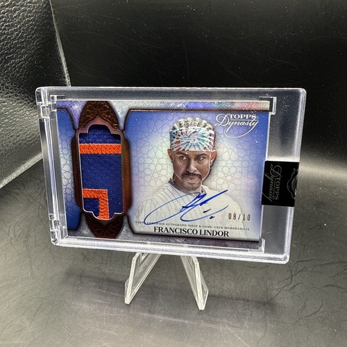 Topps Dynasty Francisco Lindor Dynastic Deed Auto Patch DAP-FL4 8/10