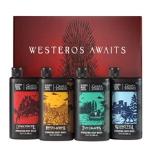 Every Man Jack Game of Thrones Collectors Body Wash Gift Set - Includes 4 Bod...