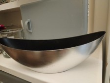 Vase Schale Schiffchen für BlumengesteckeWeihnachten Floristik Deko 39 cm Silber