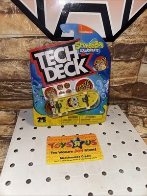 New SpongeBob SquarePants Face Tech Deck Santa Cruz Skateboard Toy Sealed Pack