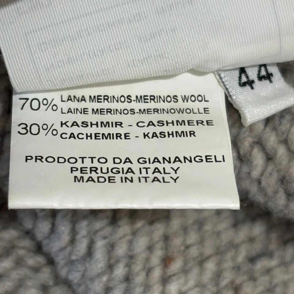 Matilde Size M Gray Cashmere Wool Cardigan Sweater Designer Italy - Image 4 of 4