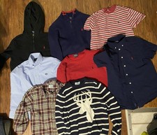 Lot of 8 Polo Ralph Lauren Class Club Youth Boys Shirt Sweater Size M 10 -12