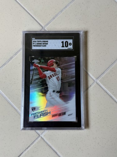 SHOHEI OHTANI 2018 TOPPS CHROME FRESHMAN FLASH INSERT RC CARD#FF1 SGA 10 GEM psa
