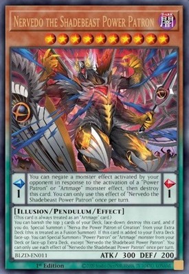 Nervedo the Shadebeast Power Patron (V.1 - Ultra Rare) - Blazing Dominion (Ultra
