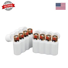 Slimline AA Battery Case, Compact Durable TPU Organizer for Safe Storage Ho...