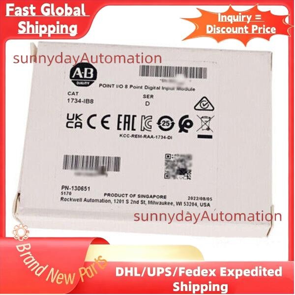 New Factory Sealed AB 1734-IB8 Allen-Bradley 8 Point Digital Input Module USA