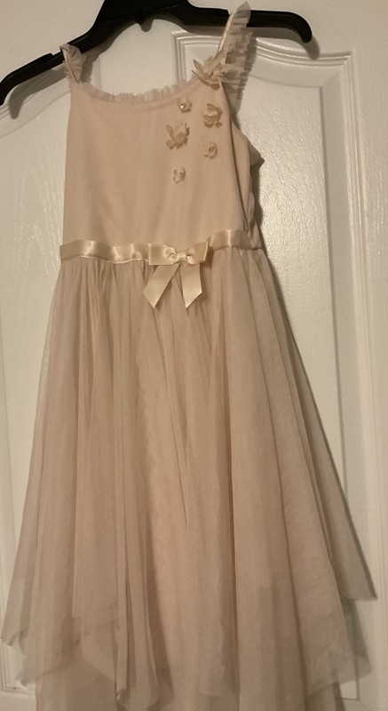 Zenzi Girls' Dress Size M- 7/8 Plus Blush Handkerchief Bottom Note: Sm Stain