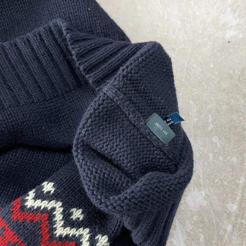 Suéter tejido navidad nórdico escudo reno Polo Ralph Lauren vintage cachemir Foto 3 de 4