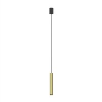 Pendelleuchte HäNgelampe Messing B: 4Cm H: Max 130Cm Verstellbar Schmal R35 GU10