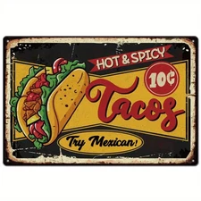 1pc Vintage Metal Tin Sign Iron Wall Decor for Bars Restaurants Cafe Pubs