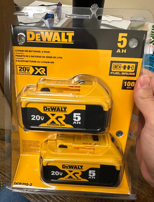#ad 2 Pack DEWALT DCB205 2 20V MAX Premium Lithium Ion 5.0Ah Battery 2025 Date New $72.93