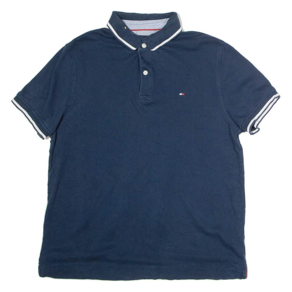 TOMMY HILFIGER Mens Polo Shirt Blue M
