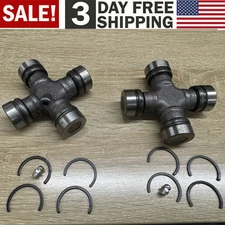 2Pcs Premium Driveshaft Universal Joints Pair Front or Rear Moog 534G Greaseable
