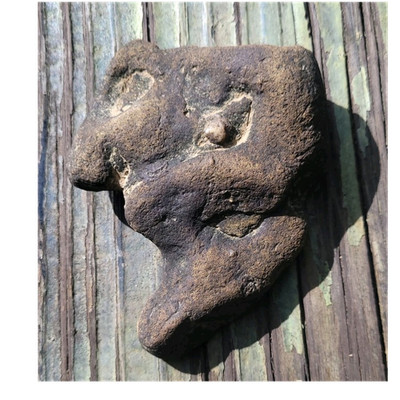Native American Stone Effigy. Portable Rock Art Face. Rare Great Value Artifacts