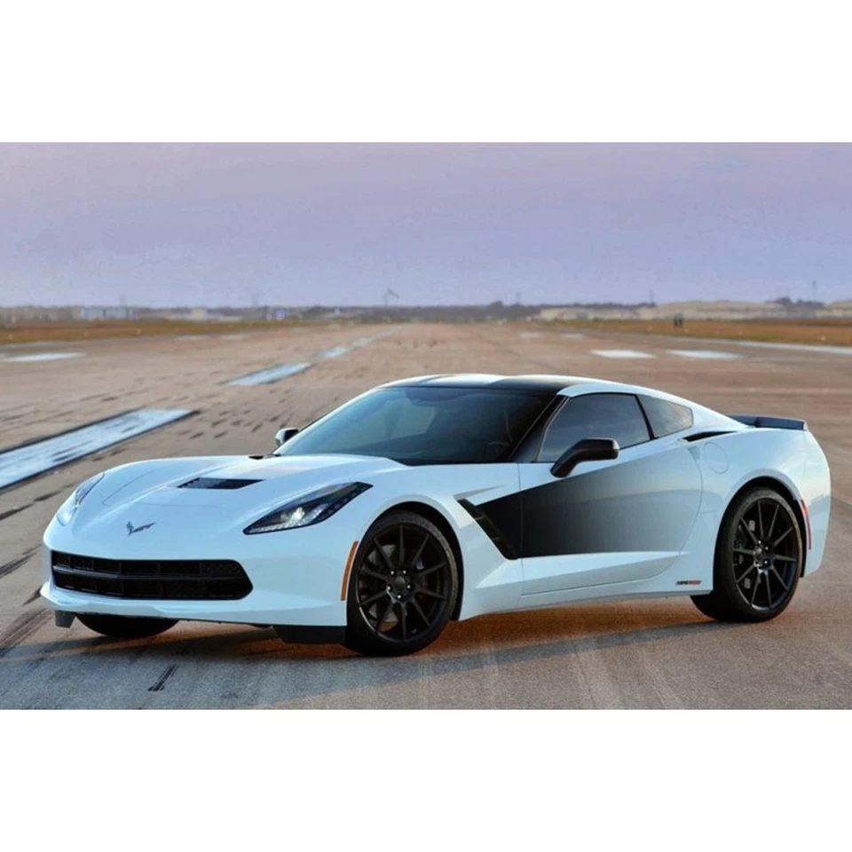 ACC Black Side Graphic fits 2014-2019 Chevy Corvette C7-2pc Sport Fade Vinyl - Image 3 of 4