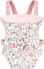 GAGAKU Baby Doll Carrier Pink Stuffed Toy Front Back Sling Cotton Kids 3 Years