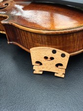 4/4 Violin Bridge with Ebony Inlay Dots for A  E Strings   High Quality Maple