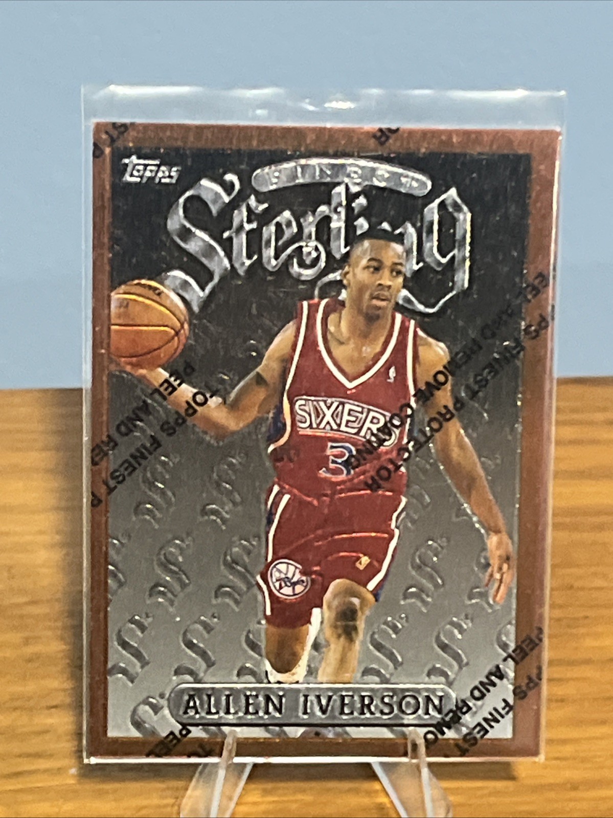 1996-97 Topps Finest Common Bronze Allen Iverson #240 (RC) 76ers Rookie 76ers