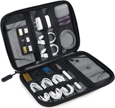 Electronics Travel Organizer Case, Tech Accessories Cord Storage Bag for Phone, 