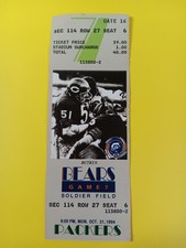 CHICAGO BEARS VS GREEN BAY PACKERS TICKET OCT 31ST 1994 VINTAGE