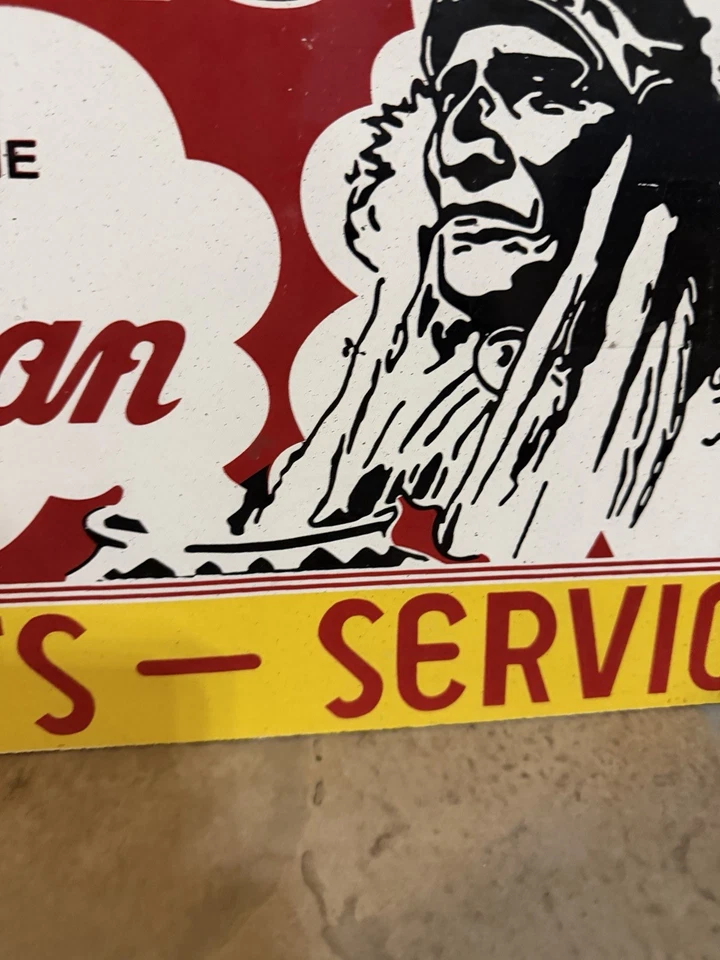 老式印度摩托车 PORCELAIN 标志经销商服务销售自行车零件 17 — 第 4/4 张图片