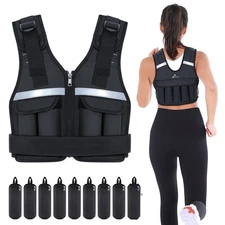 Adjustable Weighted Vest Weights Set: 2 4 6 8 10 12 14 16 18 Lbs Body Weight ...