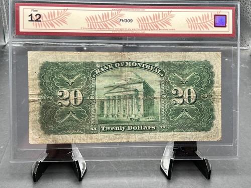 1923 Bank of Montreal $20 Bank Note Graded BCS F-12 SN 392254 - Picture 4 of 5