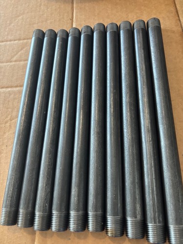 LOT OF 10 1/2"X 12" Long Nipple BLACK IRON PIPE THREADED BOTH ENDS NEW Fast sh.