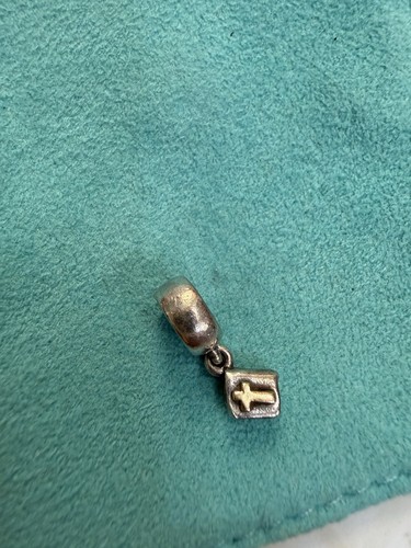Two tone Bible Pandora Retired Charm