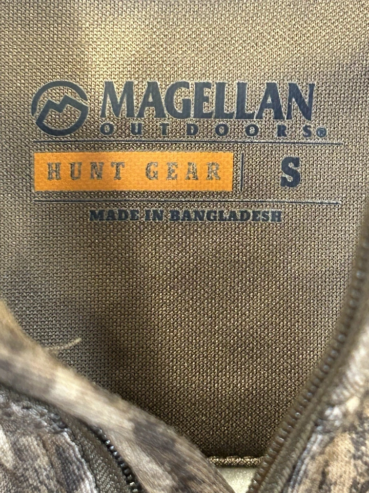 Magellan Outdoor Camouflage Hunt Gear 1/4 Zip Pullover Jacket Bottomland Size S - Image 3 of 4