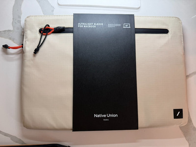 Native Union Ultralight MacBook Sleeve 16in Sandstone Recycled Ripstop NEW