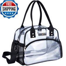 Uspeclare Clear Multi-Purpose Tote Bag Transparent Lunch Bag Removable Bottom