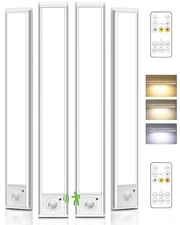 4-Pack Under Cabinet Lighting,LED Rechargeable Motion Sensor Light 4Pack 12inch