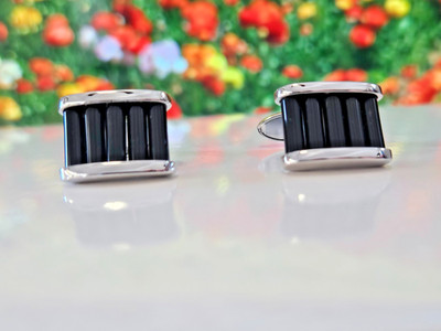 Vintage Dolan Bullock Sterling Silver 925 QUARTZ  Cufflinks