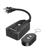DEWENWILS Outdoor Wireless Remote Control Outlet Switch 100ft Range Weatherproof