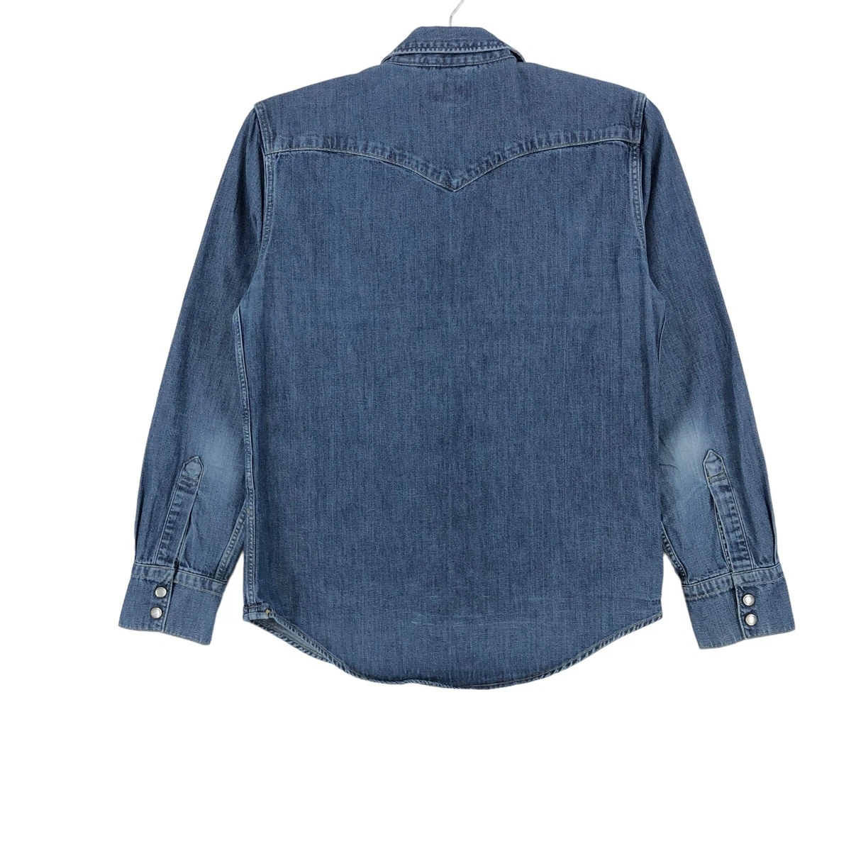 LEVI S STRAUSS CO Men Denim Long Sleeve Casual Solid Shirt Size