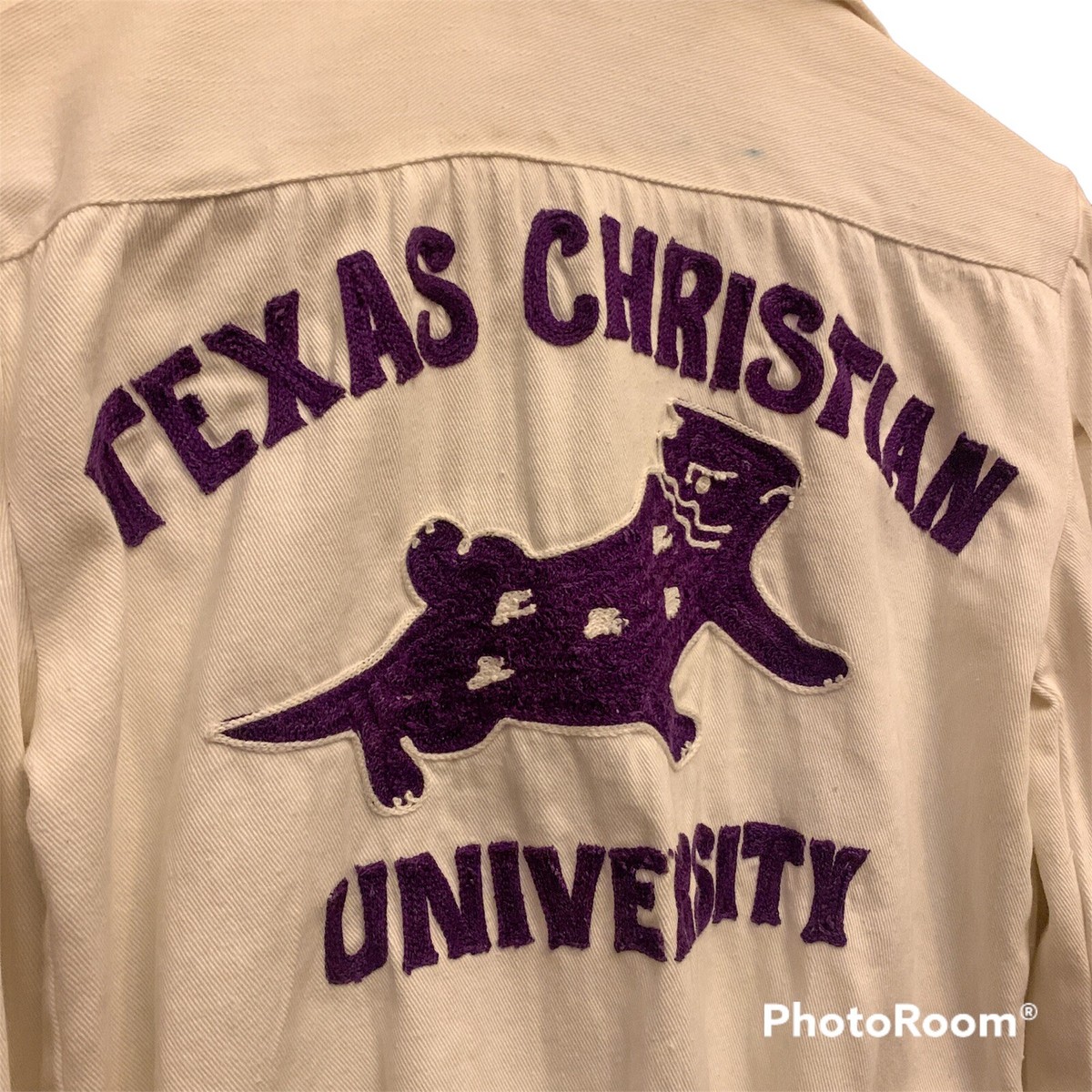 Vintage 50s 60s TCU Chainstitch Embroidered Womens Jacket XS