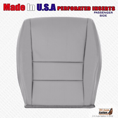 2004-2008 For Acura TSX Leather Perf. Front Passenger Bottom Seat Cover Gray