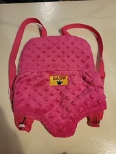 Build A Bear Workshop BABW Pink Hearts Carrier Backpack Adjustable Straps Plush
