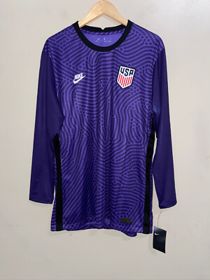 Nike USMNT USA Soccer Team Issue Goalkeeper Jersey Purple Men 2XL