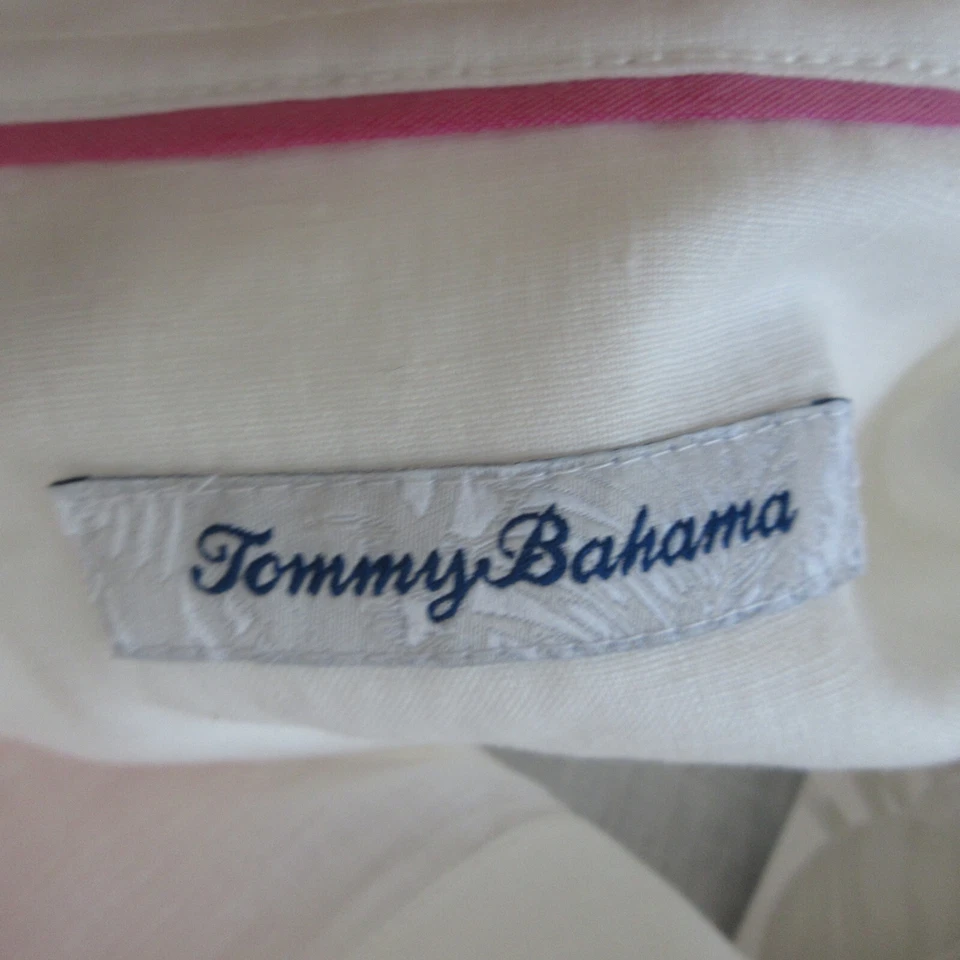 Tommy Bahama Linen Vista Beach Palms Long Sleeve Shirt Men M Island Sun Tropical - Image 3 of 4